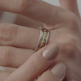 
Buy Spiral Gold in Border Fluid | 925 Silver Ring for Women & Men Online In India at Oprata
