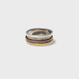 
Buy Quadristripe Thick Fluid | 925 Silver Ring for Women & Men Online In India at Oprata
