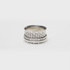 Two Silver Bead Fluid Ring | Hallmark 925 Silver