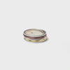 Coloured Pentastripe Fluid Ring | Hallmark 925 Silver