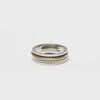 Beaded Silver & Gold Fluid Ring | Hallmark 925 Silver