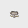 RoseGold & Gold Gem Fluid Ring | Hallmark 925 Silver