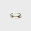 Twisted Gold Border Fluid Ring | Hallmark 925 Silver