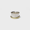 Gold Band with Hearts Fluid Ring | Hallmark 925 Silver