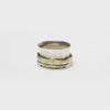 Two Gold & Silver Fluid Ring | Hallmark 925 Silver