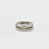 
  Buy Beaded Silver & Gold Fluid | 925 Silver Couple Ring Online In India at Oprata
