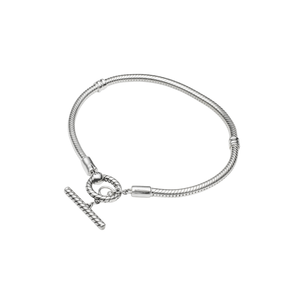T Bar Snake Chain Bracelet | 925 Silver Charm bracelets for Women
