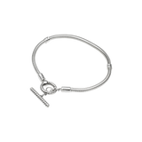 
T Bar Snake Chain Bracelet | 925 Silver Charm bracelets for Women
