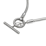 
T Bar Snake Chain Bracelet | 925 Silver Charm bracelets for Women
