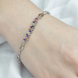 Rainbow Updown Ladder | 925 Silver Chain bracelets for Women