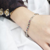 Rainbow Updown Ladder | 925 Silver Chain bracelets for Women