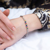 Rainbow Twisted Ladder | 925 Silver Chain bracelets for Women