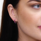 Pink Wave Hoops | 925 Silver Earrings for Women