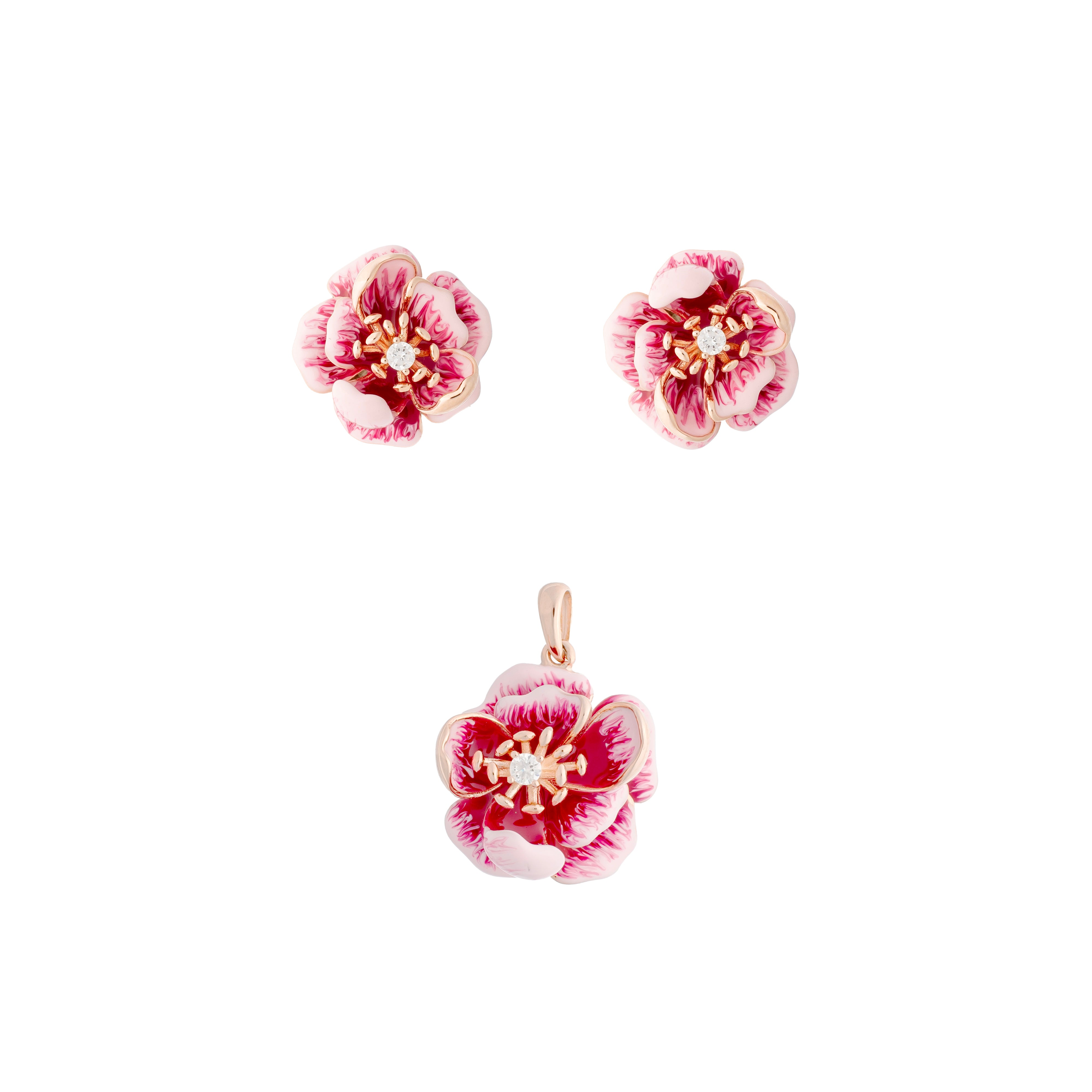 Charlotte | 925 Silver Earrings and Pendant set for Women