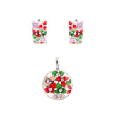 Apolline | 925 Silver Earrings and Pendant set for Women