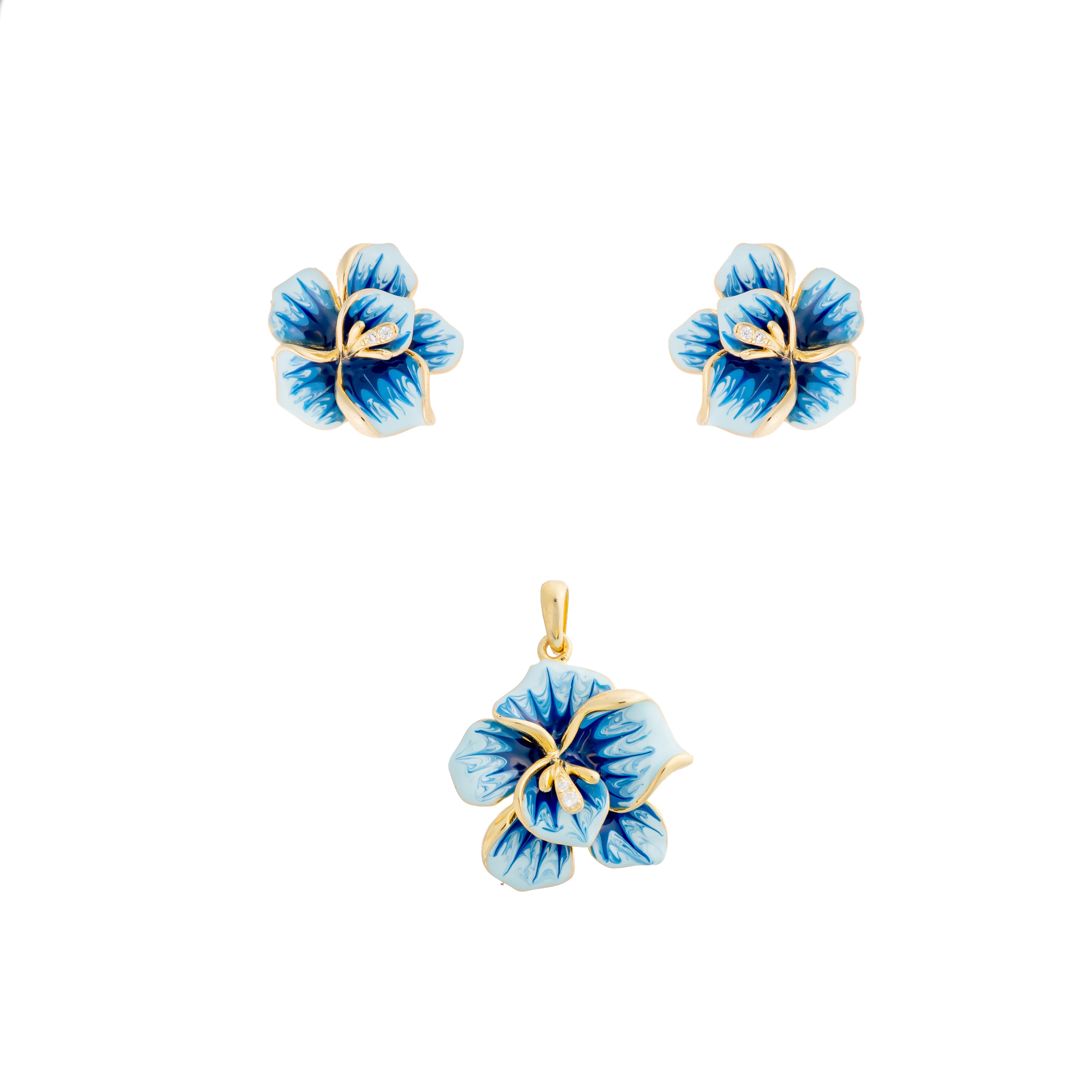 Piccolo | 925 Silver Earrings and Pendant set for Women