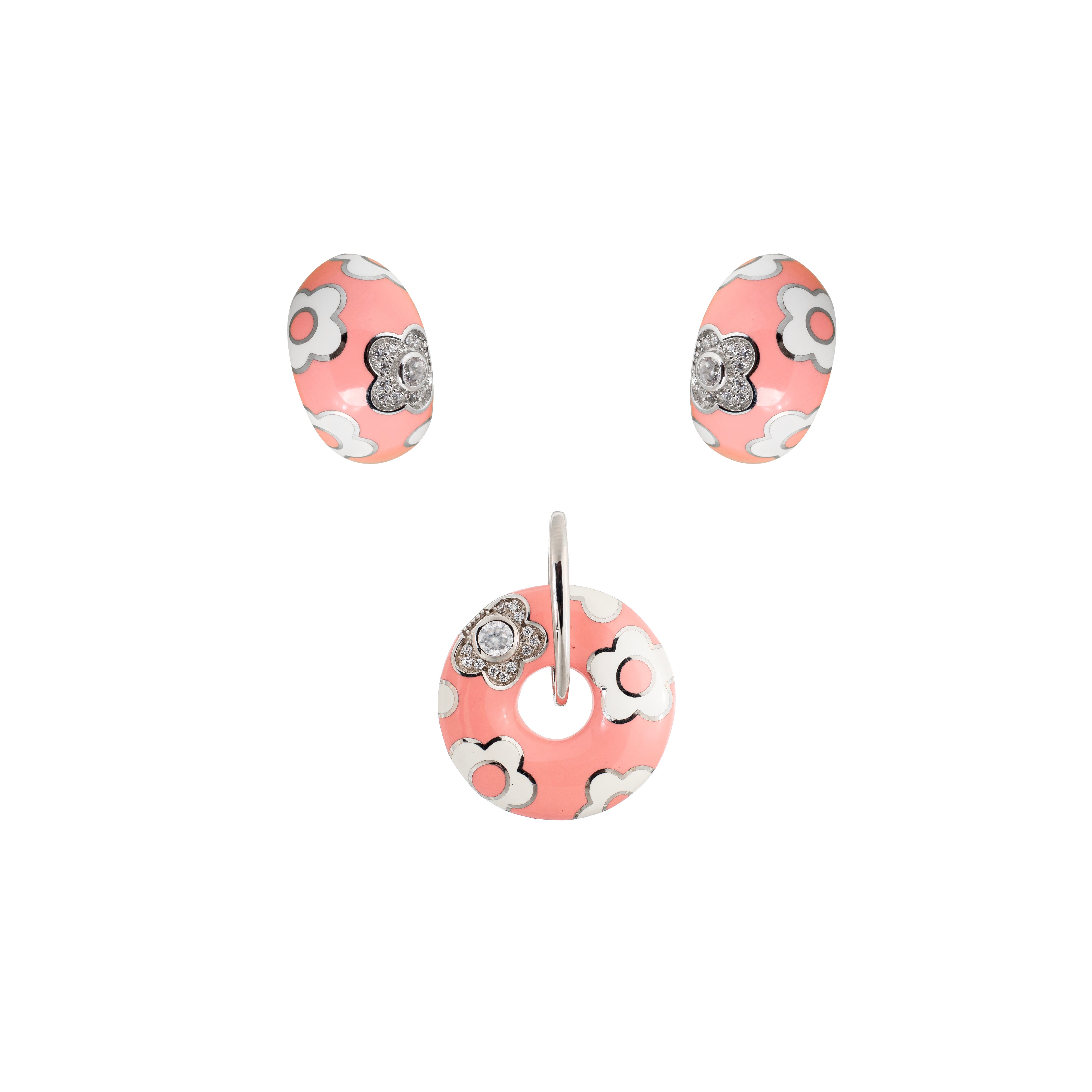 Alcina | 925 Silver Earrings and Pendant set for Women