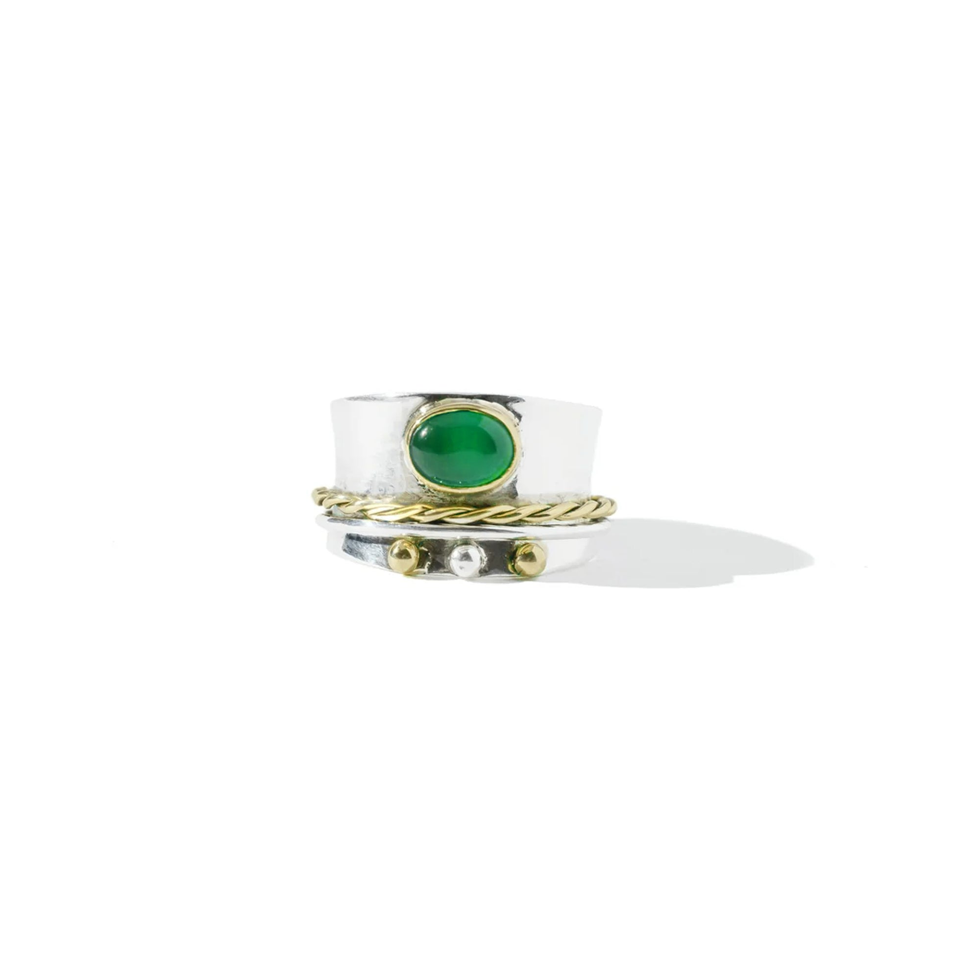 Three Dots Gem Eye Fluid Ring | Hallmark 925 Silver