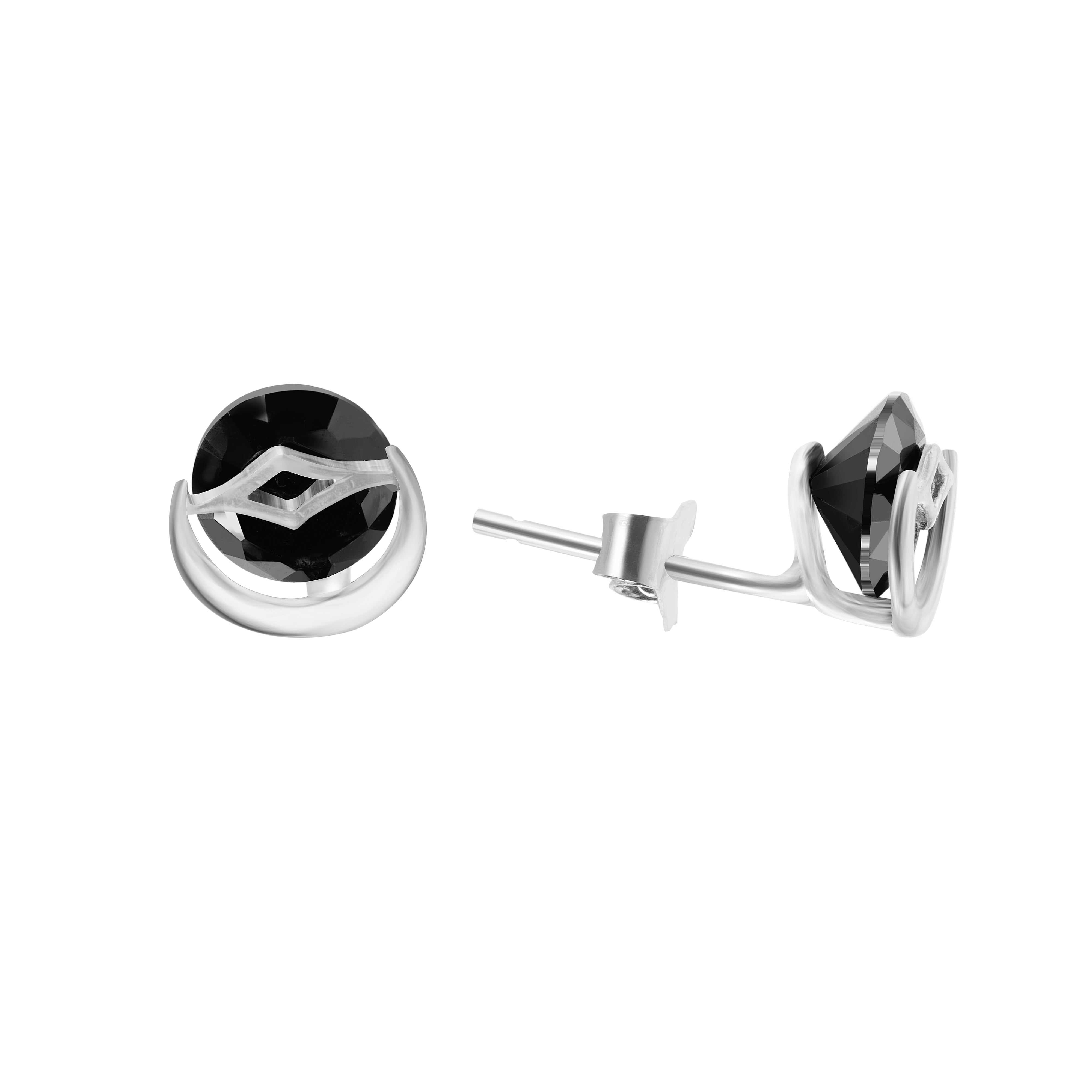 Black Moon star | 925 Silver Studs for Women