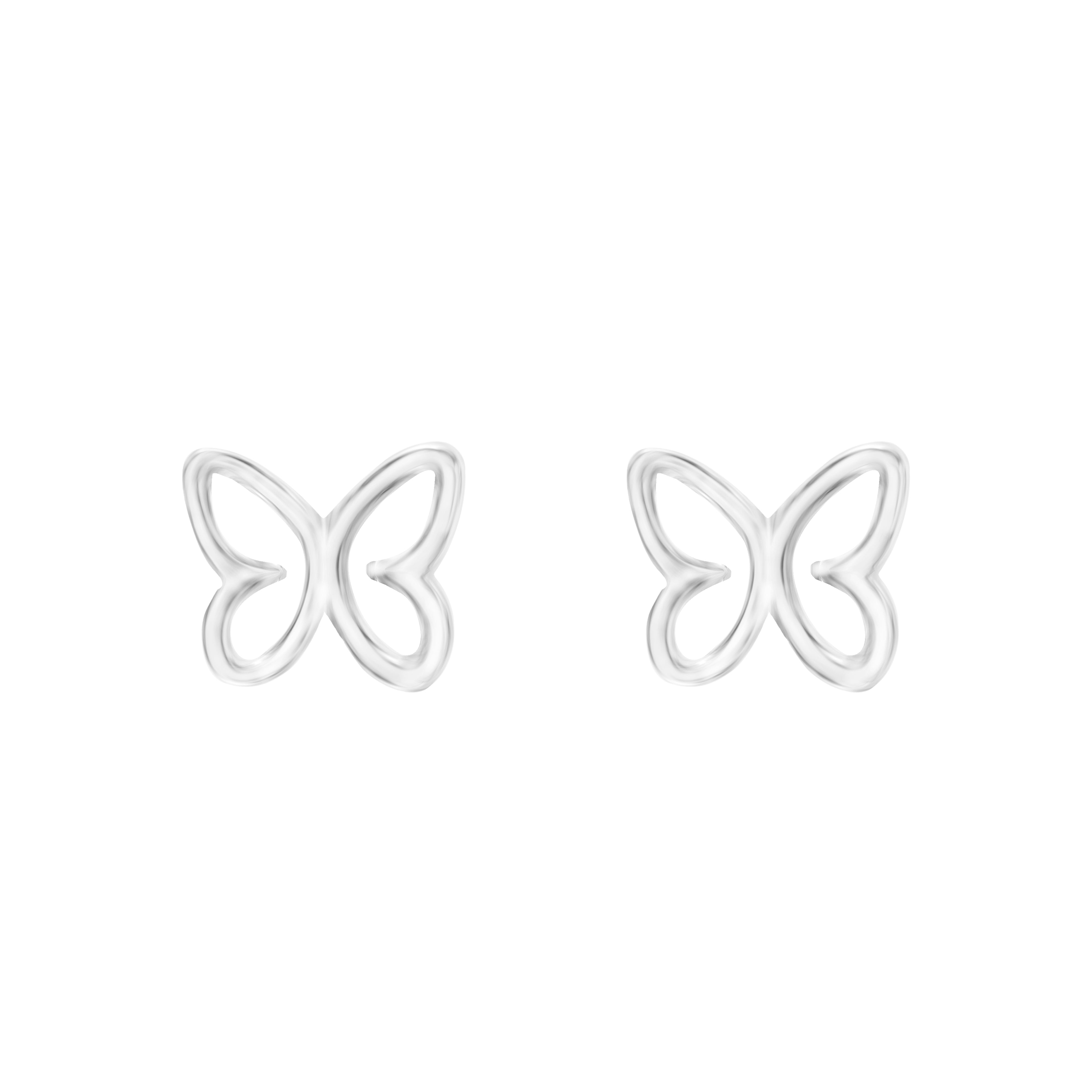 Linear Butterfly | 925 Silver Studs for Women