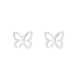 Linear Butterfly | 925 Silver Studs for Women