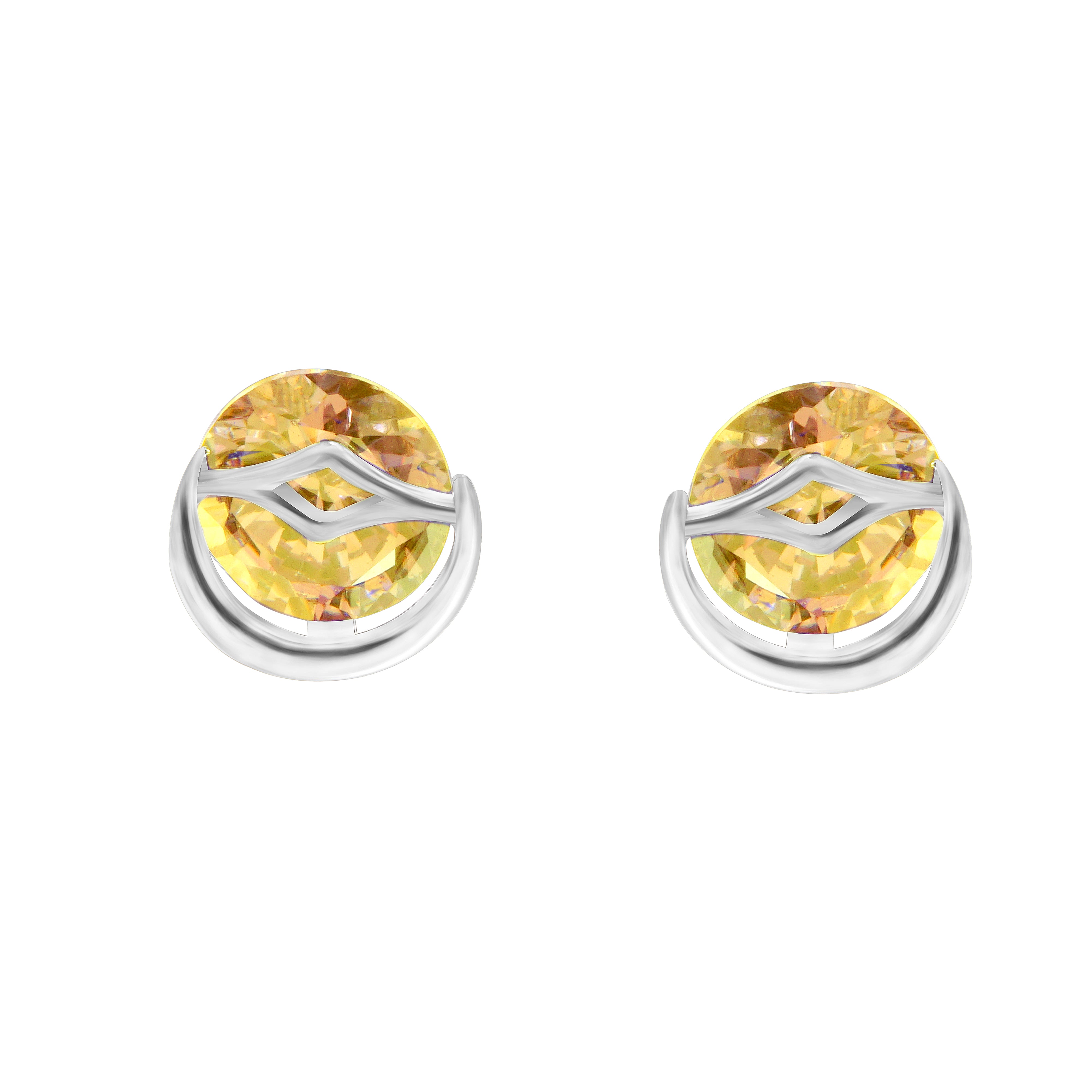 Yellow Moonstar  | 925 Silver Studs for Women