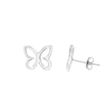 Linear Butterfly | 925 Silver Studs for Women
