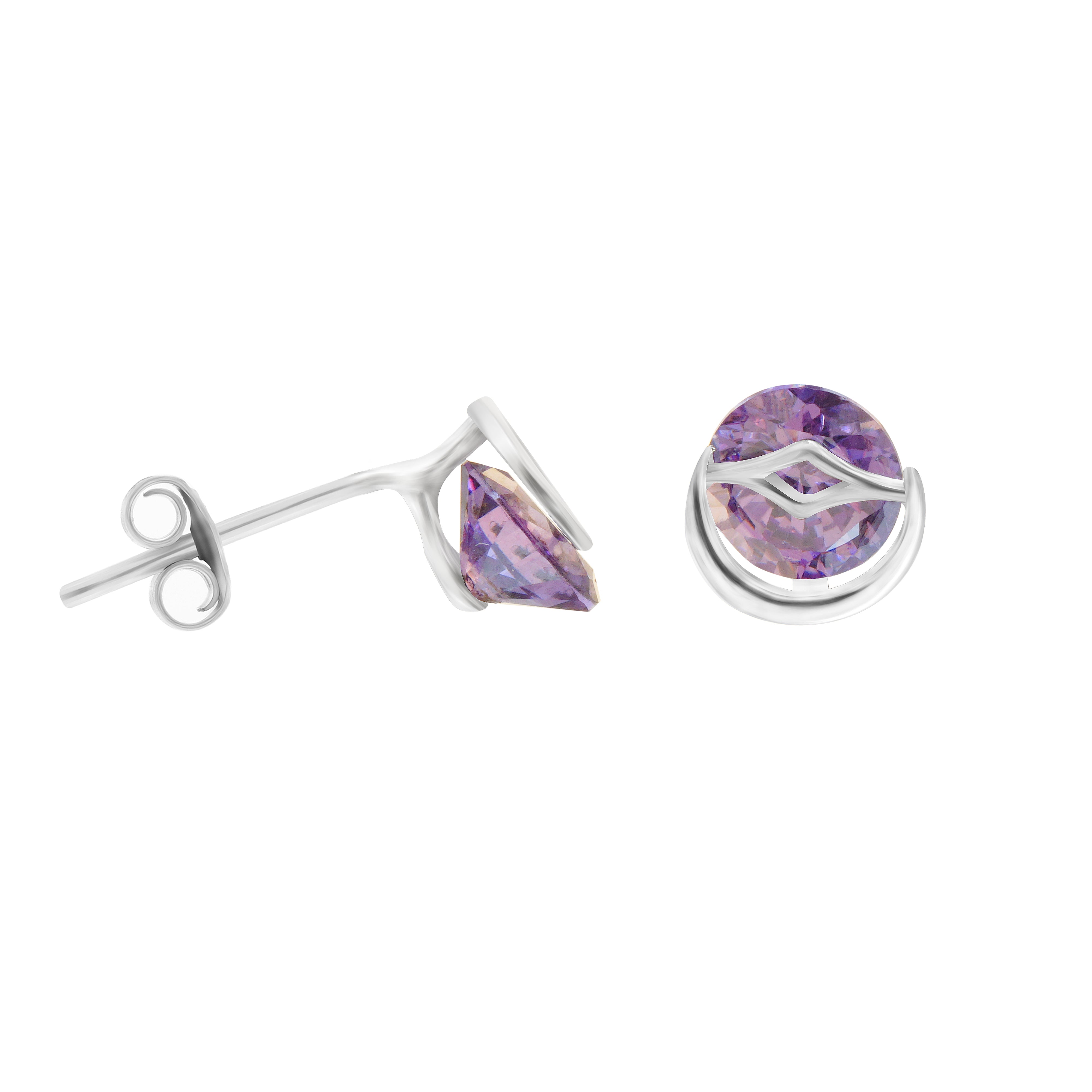 Purple Moon star | 925 Silver Studs for Women