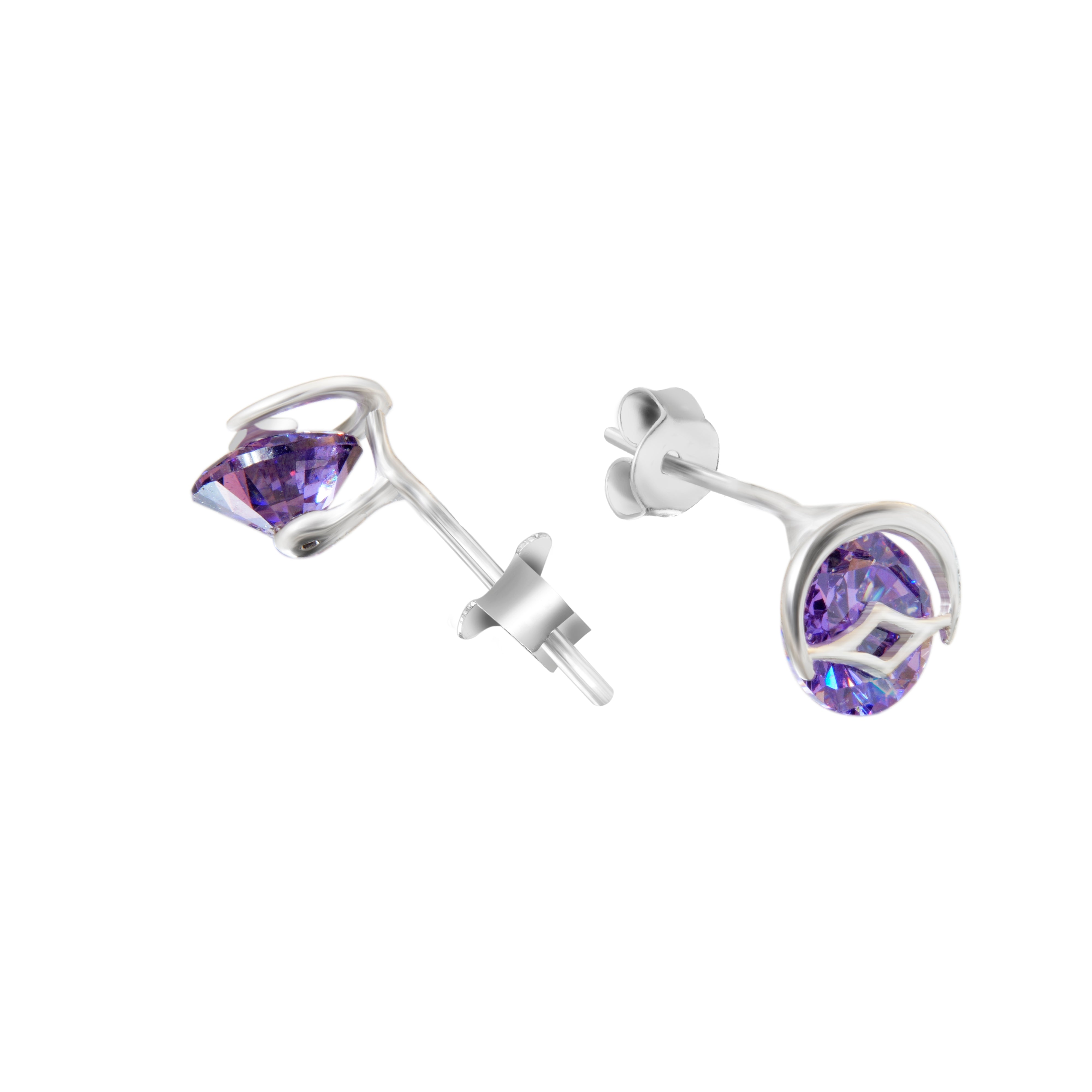Purple Moon star | 925 Silver Studs for Women
