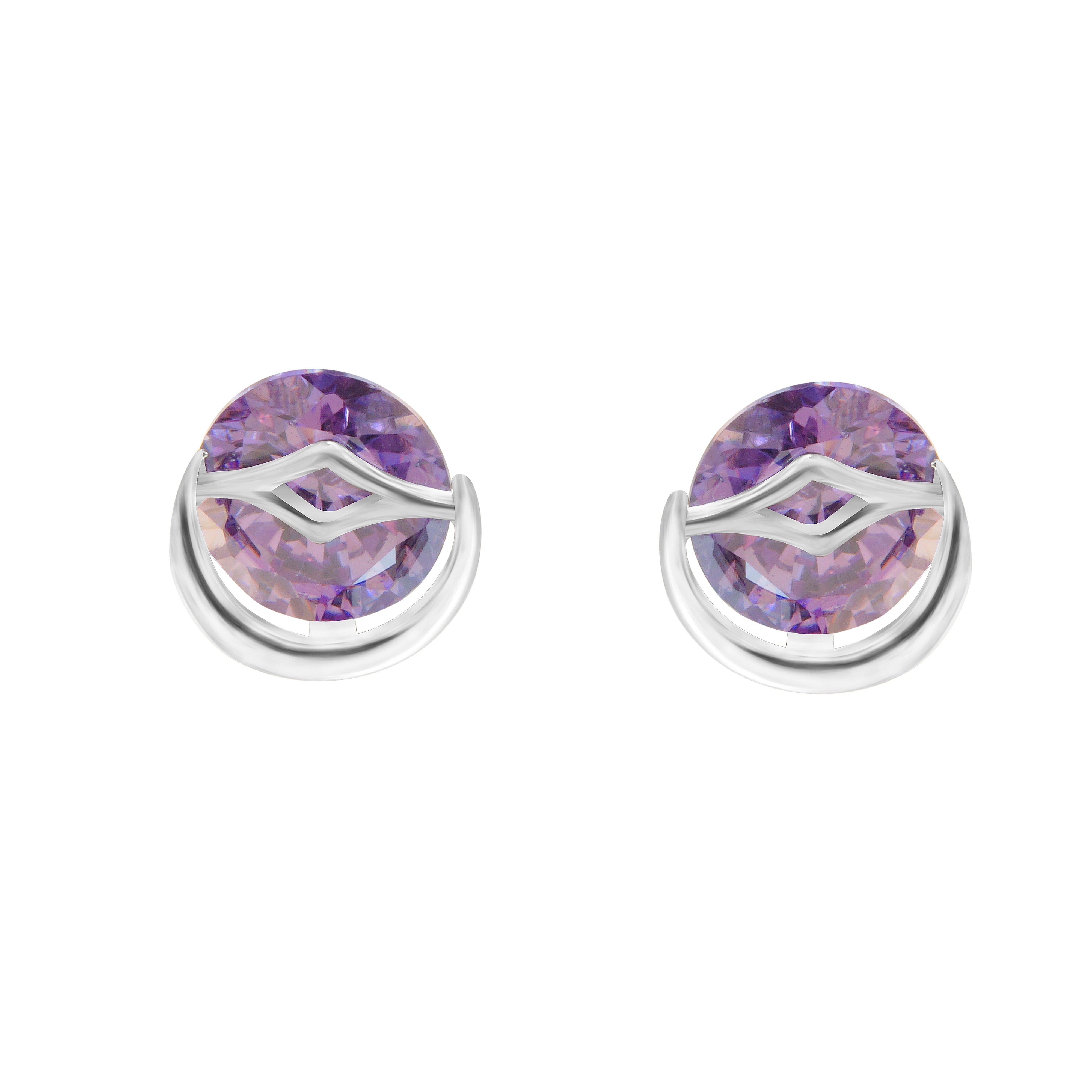 Purple Moon star | 925 Silver Studs for Women