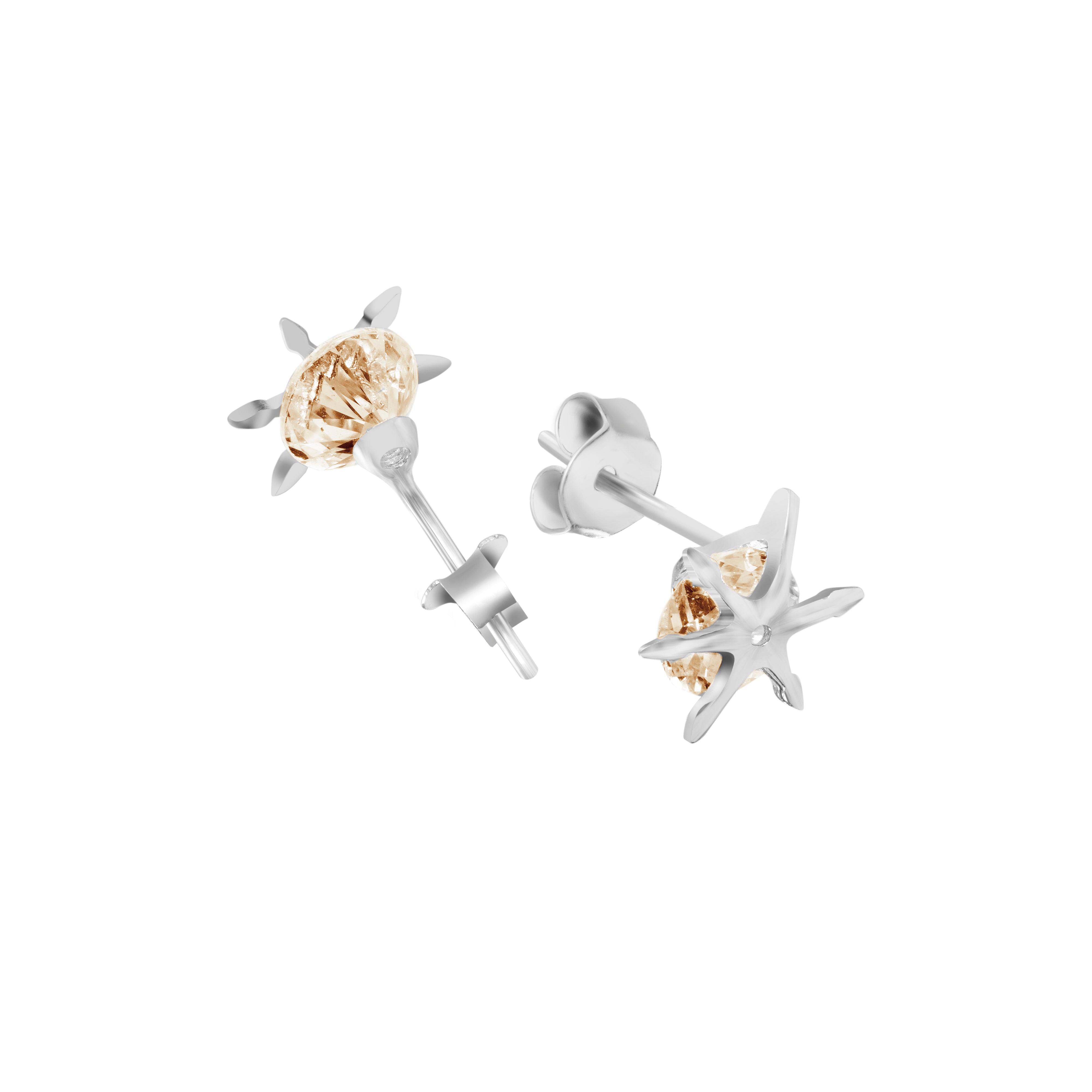 Yellow Star | 925 Silver Studs for Women