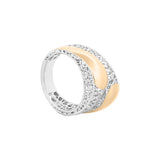 Geometrical Two Layered Flapped Lattice Ring | Hallmark 925 Silver