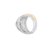 Geometrical Two Layered Flapped Lattice Ring | Hallmark 925 Silver