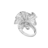 Five Asymmetrical Petals Lattice Ring | Hallmark 925 Silver