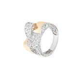 Geometrical Two Layered Corner Lattice Ring | Hallmark 925 Silver