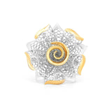 Five Petals with Swirl Lattice Ring | Hallmark 925 Silver