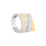 Geometrical Four Layered Lattice Ring | Hallmark 925 Silver