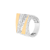 Geometrical Four Layered Lattice Ring | Hallmark 925 Silver