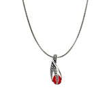 Red Drops in Talons Marcasite Pendant Set | Hallmark 925 Silver