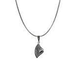 Twisted Leaf Marcasite Pendant Set | Hallmark 925 Silver