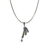 Three Straws with a Drop Marcasite Pendant Set | Hallmark 925 Silver