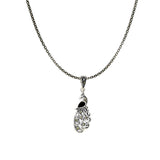 Black Onyx Peacock Marcasite Pendant Set | Hallmark 925 Silver