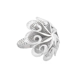 Eight Spikes in Spirals Lattice Ring White | Hallmark 925 Silver