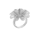 Eight Spikes in Spirals Lattice Ring White | Hallmark 925 Silver