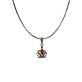 Red Crown Marcasite Pendant Set | Hallmark 925 Silver