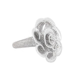 Seven Petals with Swirl Lattice Ring White | Hallmark 925 Silver