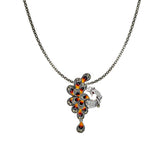 Fiery Feather Peacock Marcasite Pendant Set | Hallmark 925 Silver