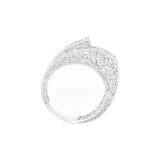 Geometrical Two Layered One Hook Lattice Ring | Hallmark 925 Silver