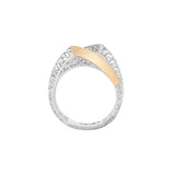 Geometrical Two Layered X Lattice Ring | Hallmark 925 Silver