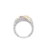 Geometrical Two Layered Ribbon Lattice Ring | Hallmark 925 Silver